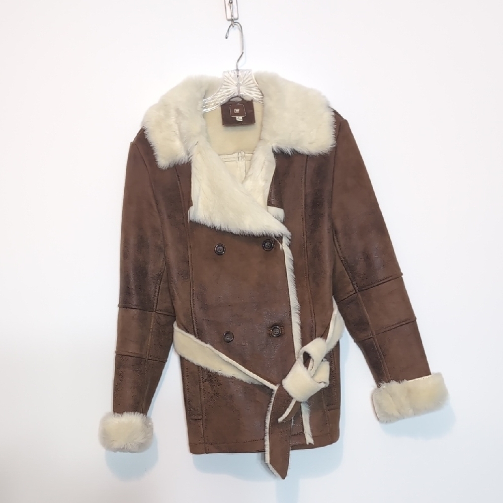 Wilson Leather Women's Jacket Coat Faux Fur Pea Coat